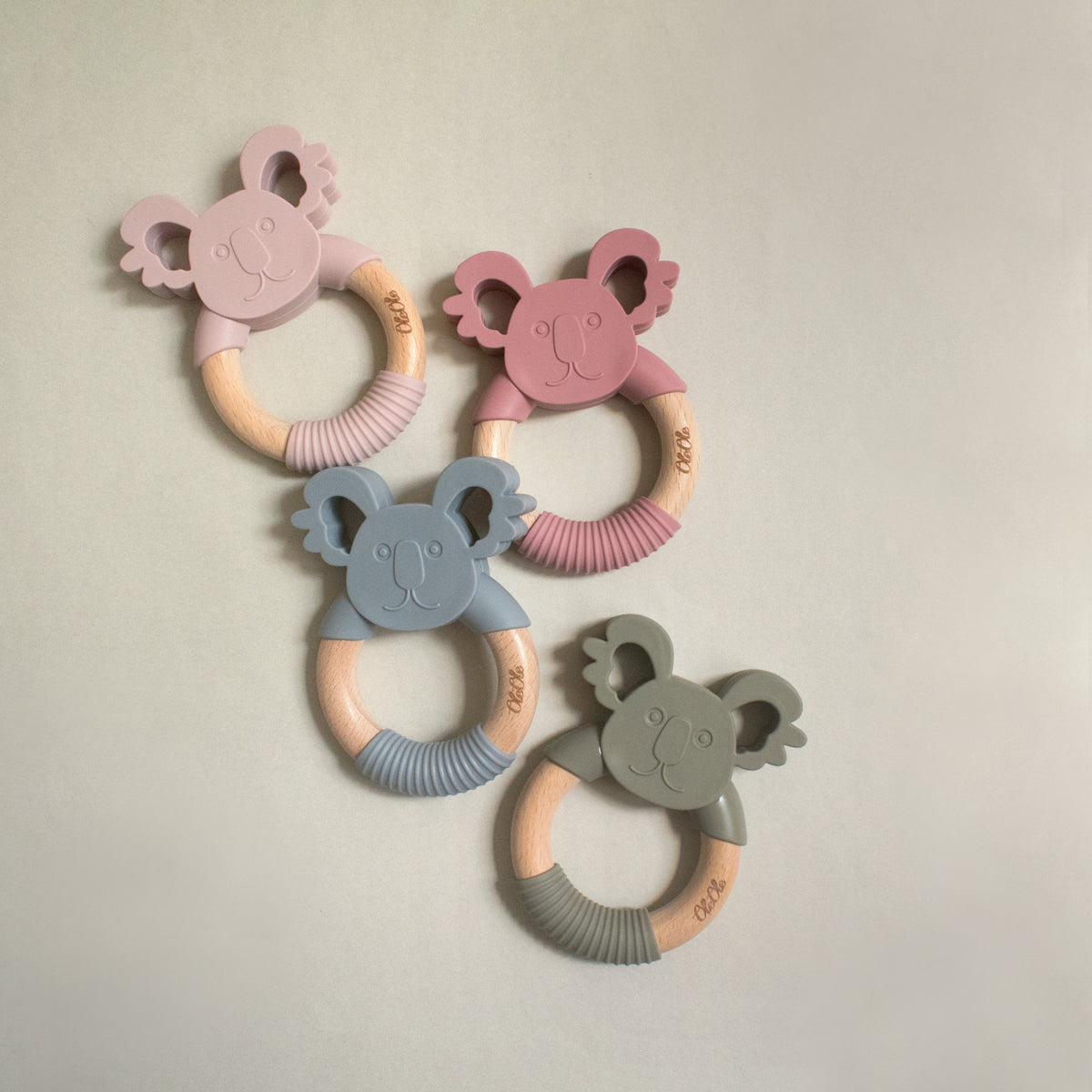 Personalised 2 in 1 Animal Teething Ring  |  Koala in Forest