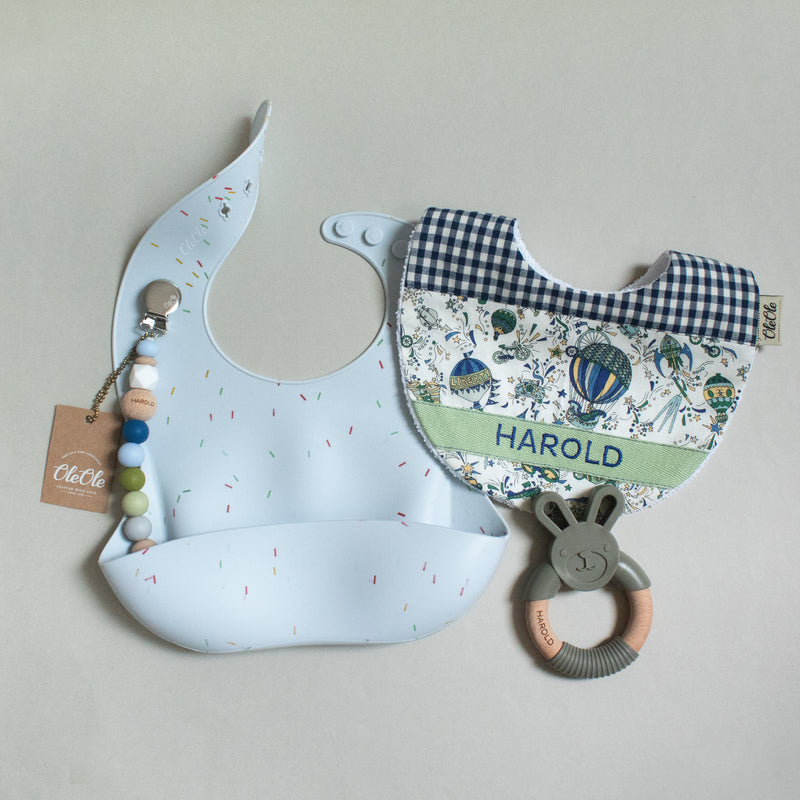 Personalised 2 in 1 Animal Teething Ring  |  Bunny in Forest