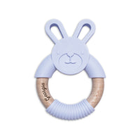 Personalised 2 in 1 Animal Teething Ring  |  Bunny in Lavender