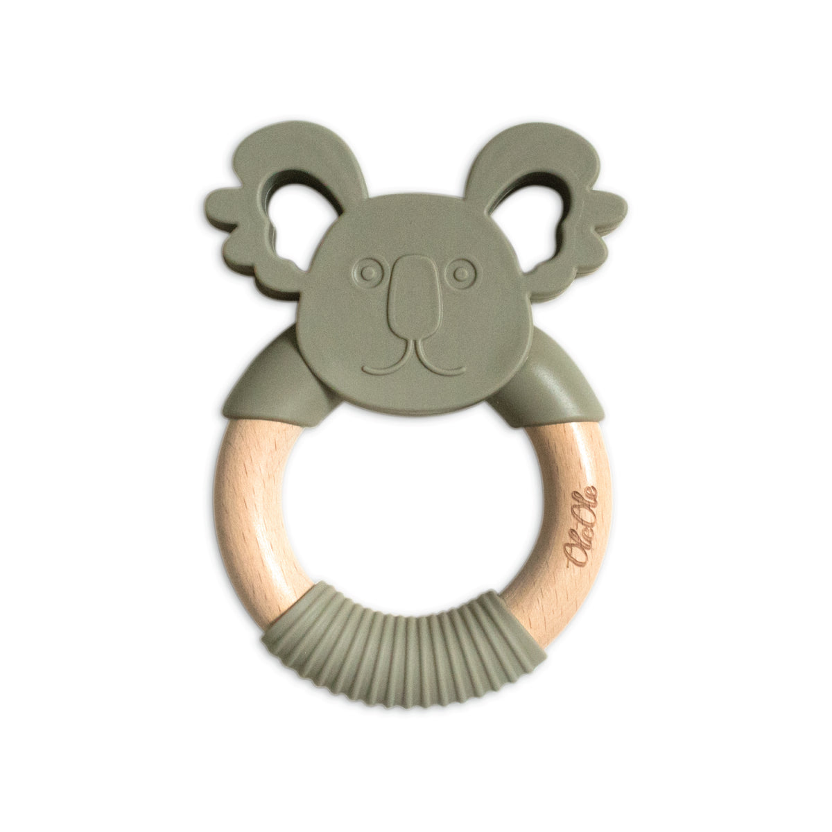 Personalised 2 in 1 Animal Teething Ring  |  Koala in Forest