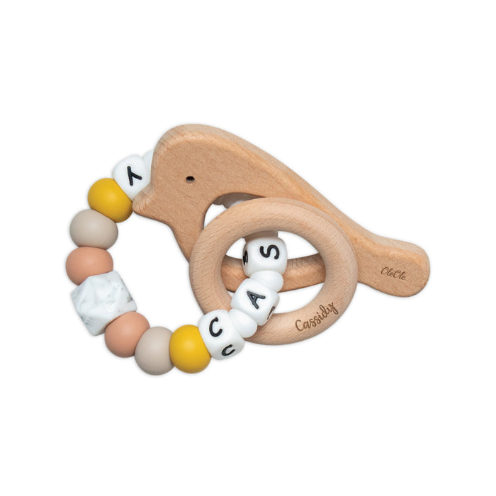 Personalised Rattle |  ANIMAL - Birdie