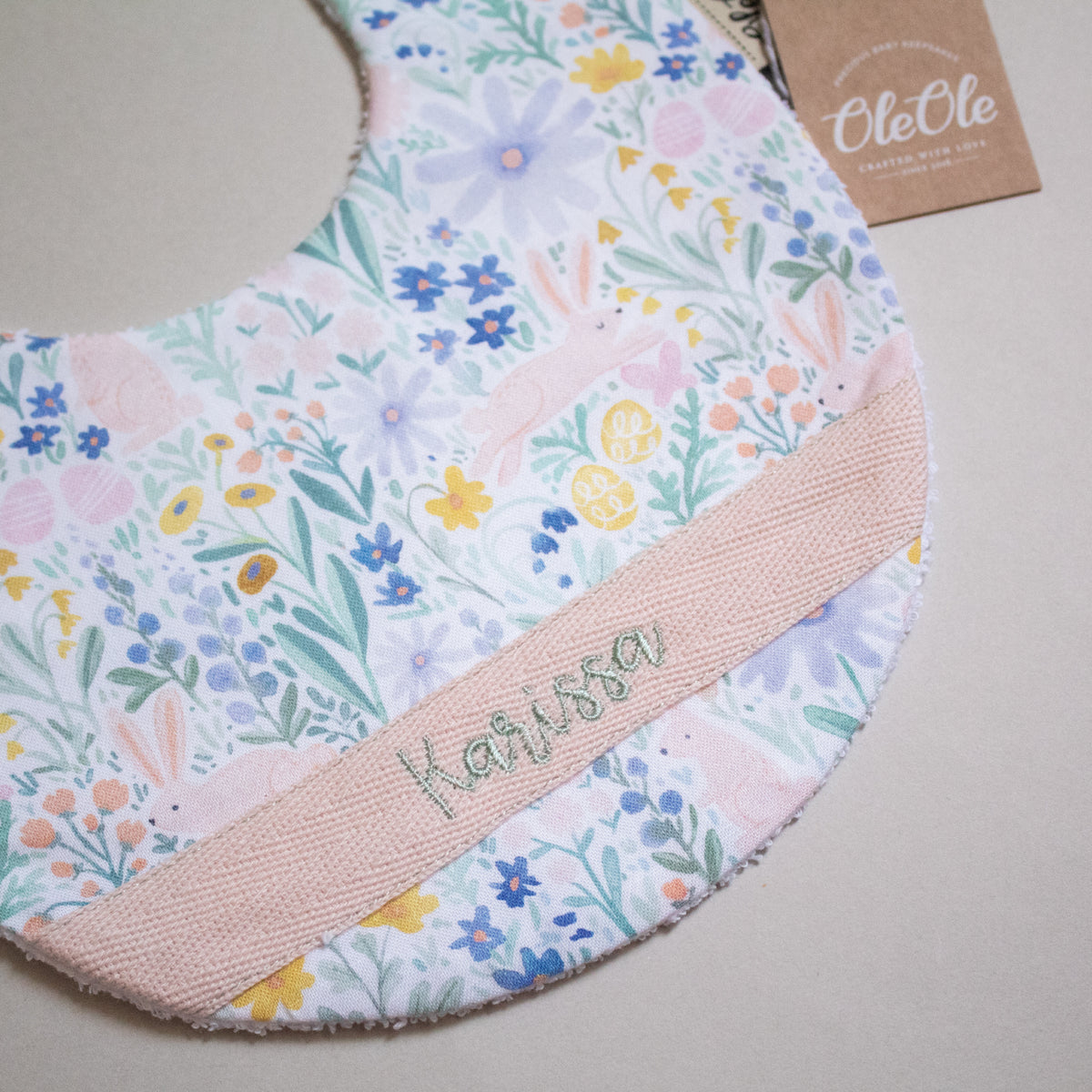 Baby Bib |  Bunny Bloom