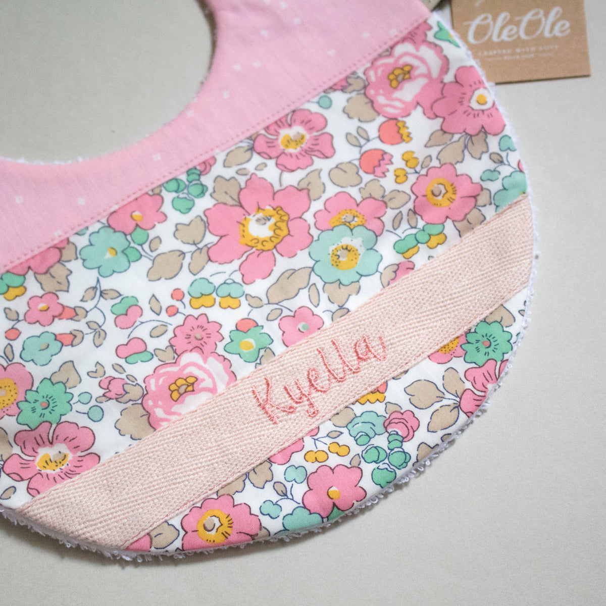 Baby Bib |  Liberty Betsy Pink