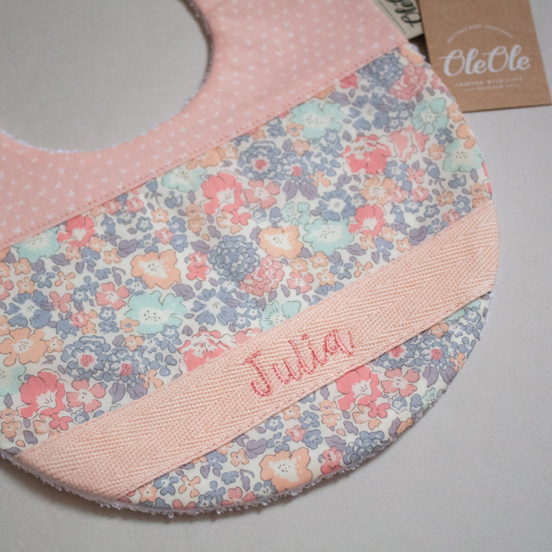 Baby Bib |  Liberty Michelle Coral