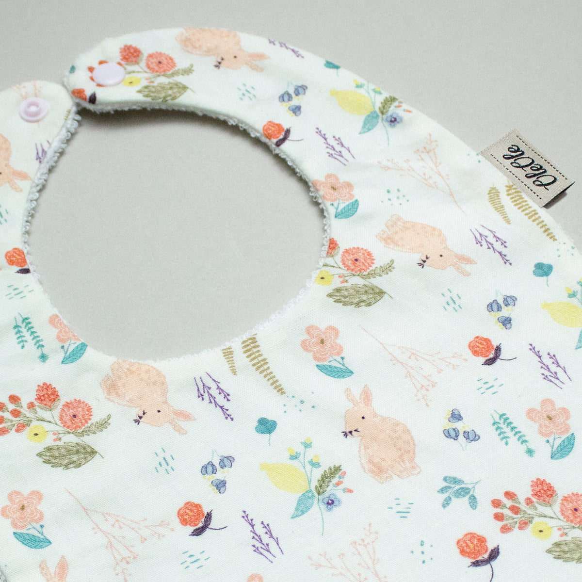 Baby Bib |  Peachy Bunny