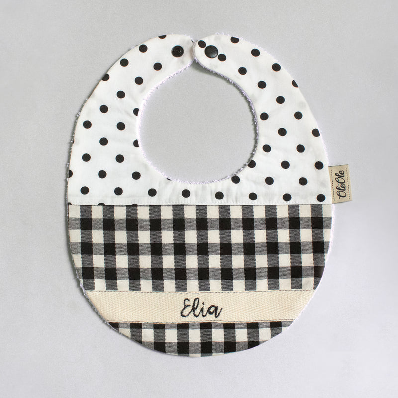 Baby Bib |  Polkadots + Gingham