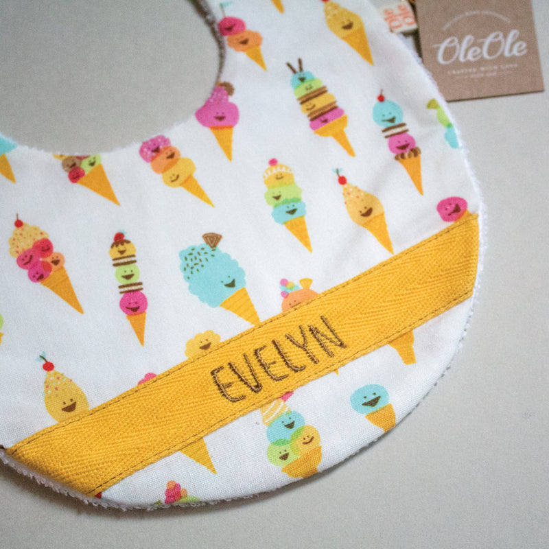 Baby Bib |  Rainbow Sundae