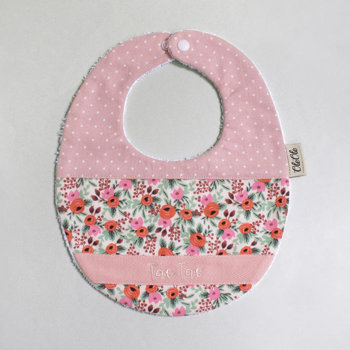 Baby Bib |  Rifle Paper Co. Rosa Dusty Pink