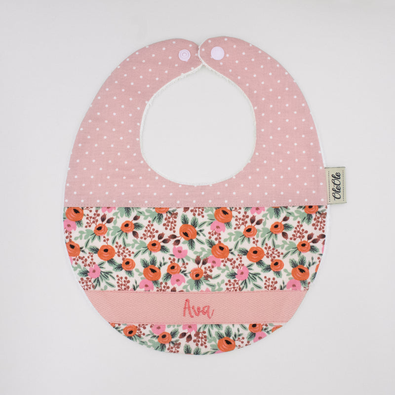 Baby Bib |  Rifle Paper Co. Rosa Dusty Pink