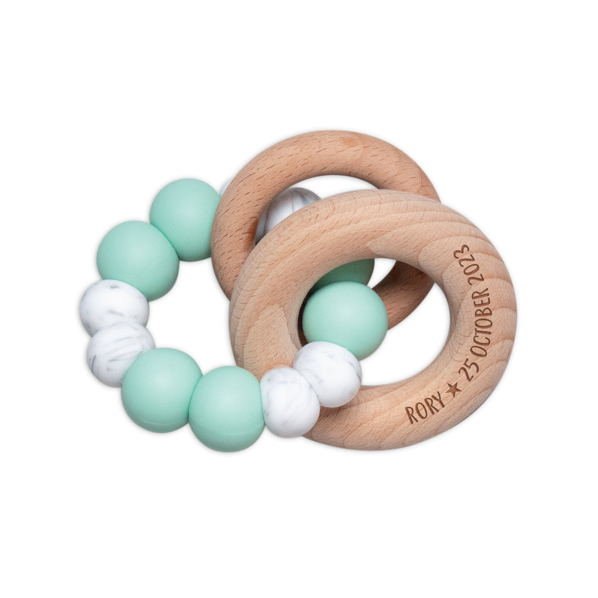 Personalised Rattle |  BUBBLE - Mint