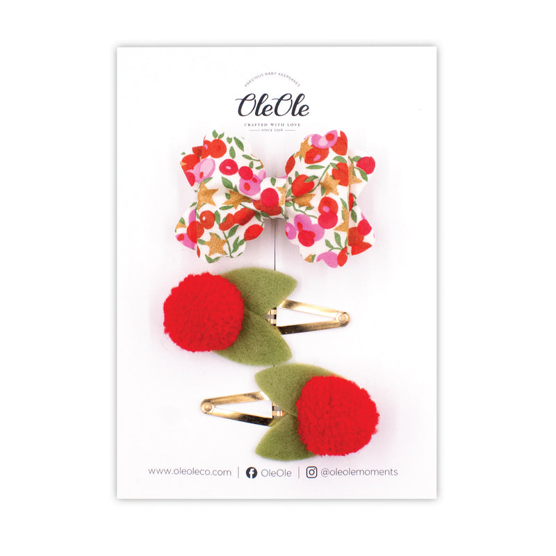 Christmas Hair Clip Set | Liberty Wiltshire star