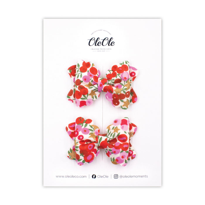 Christmas Pigtail Bow Set | Liberty Wiltshire