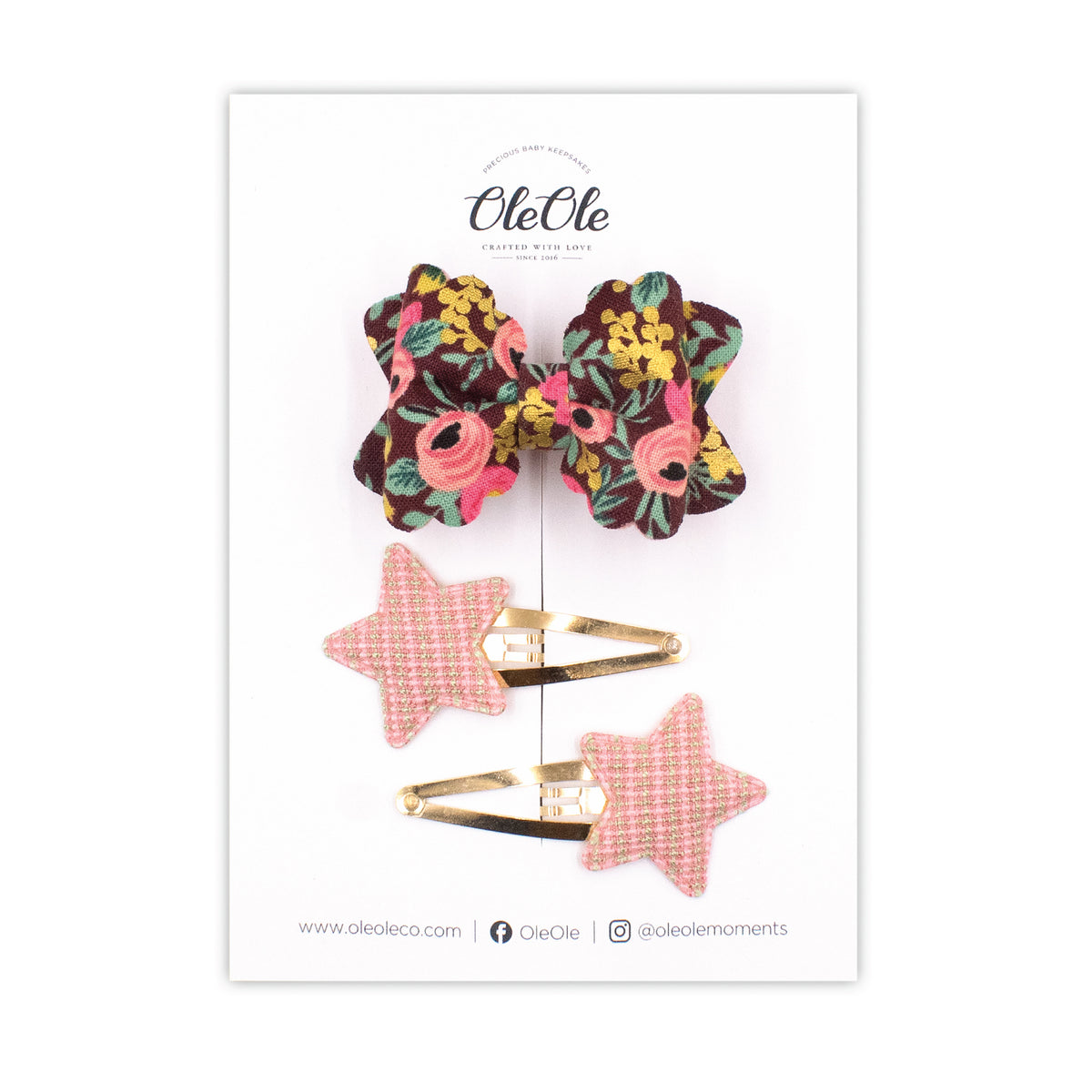 Christmas Hair Clip Set | Rifle Paper Co. Rosa