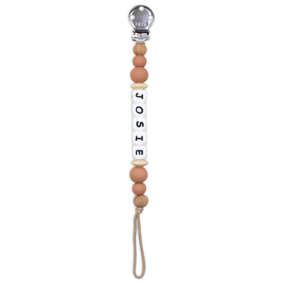 Personalised Pacifier Clip  |  Dusty Coral