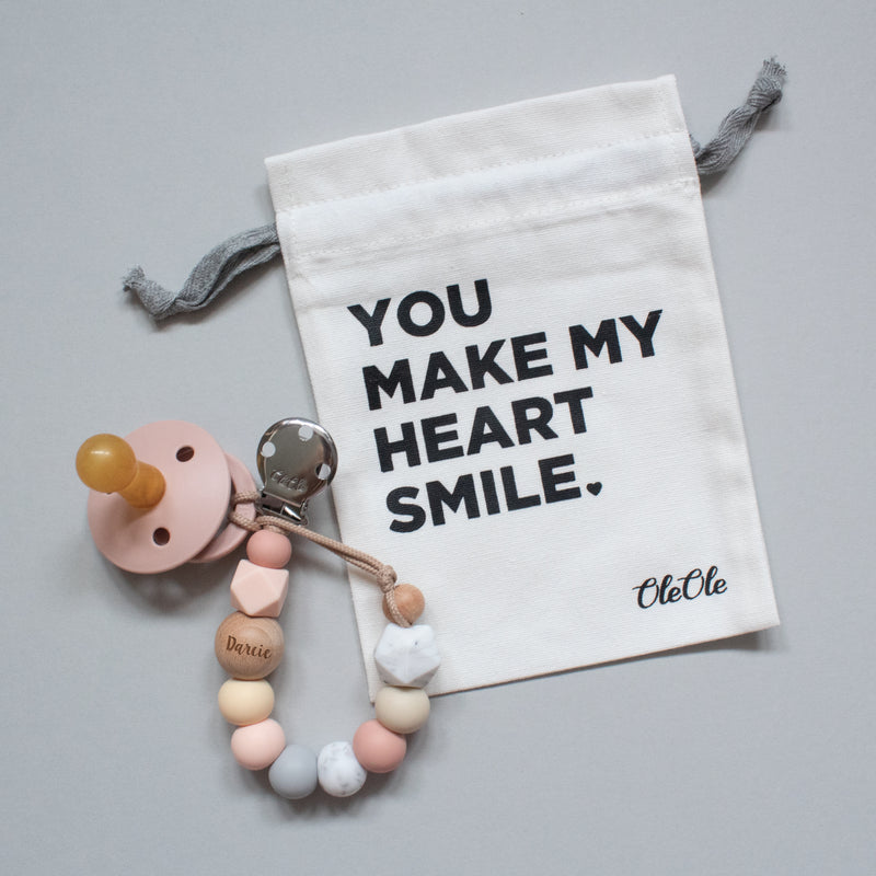 Personalised Pacifier Clip Fancy Chic - Main Image