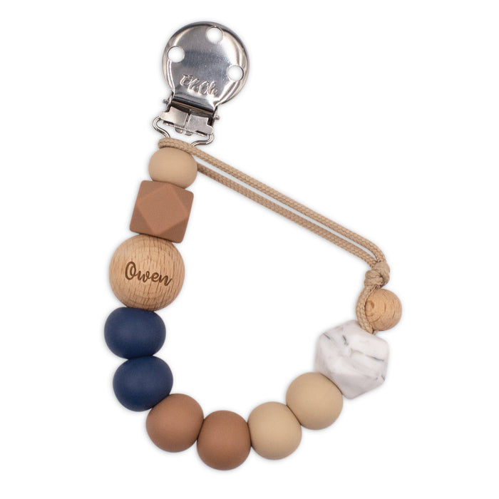 Personalised Pacifier Clip  |  Navy Night