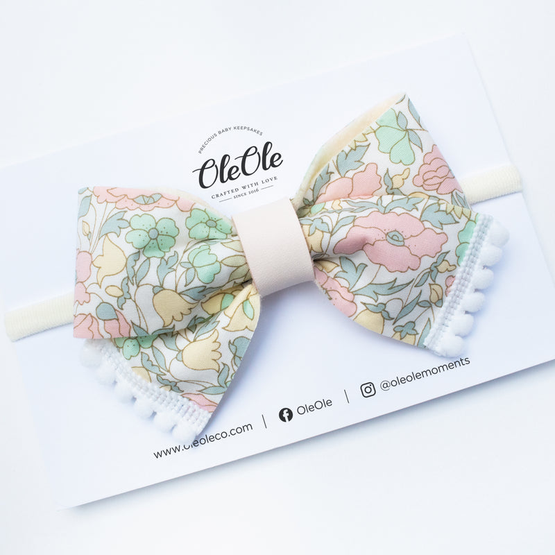 Pinwheel Bow | Liberty Poppy Pastel