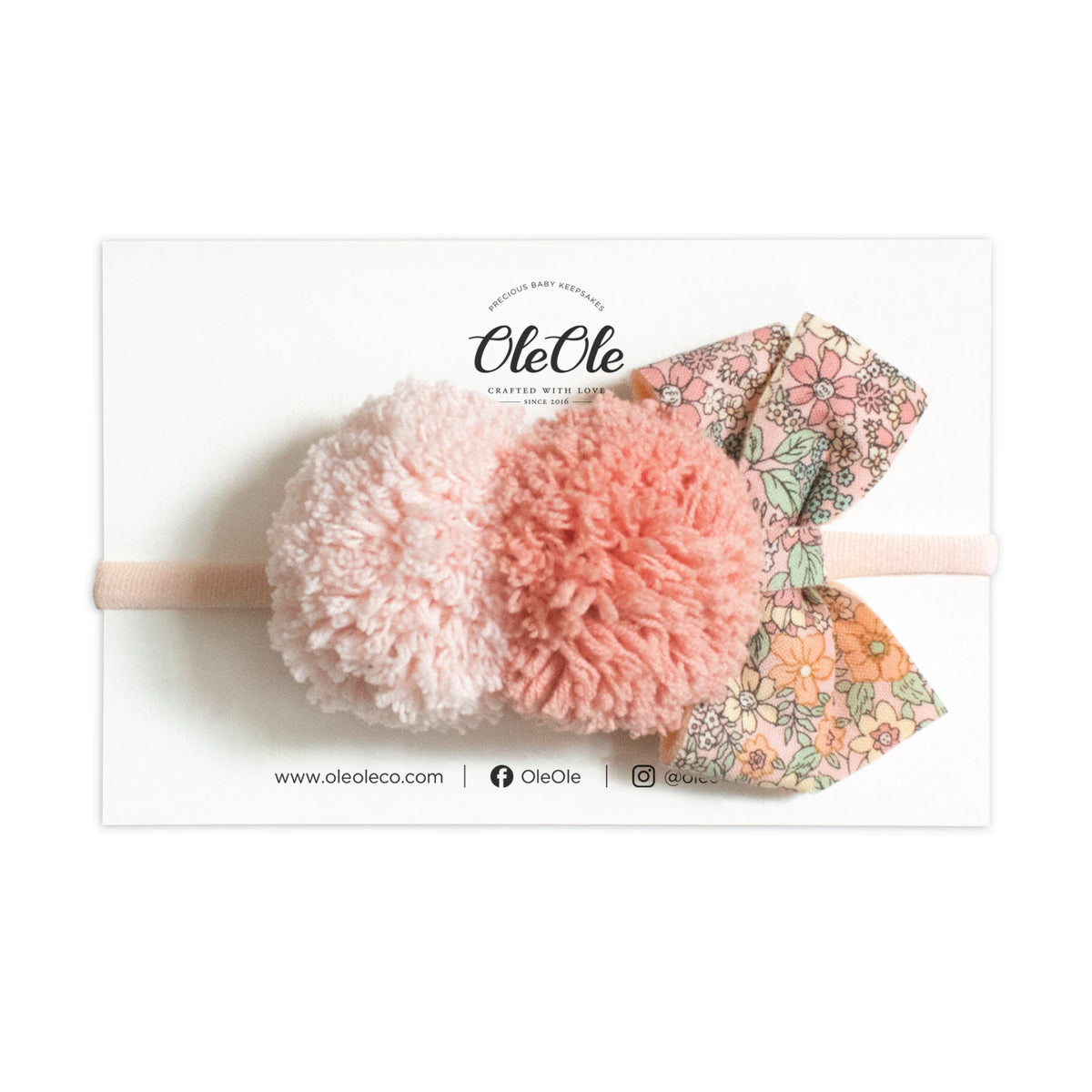 PomPomBow | French Peach