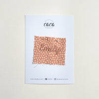 Scalloped Baby Bib  |  Cross Sign Dusty Coral
