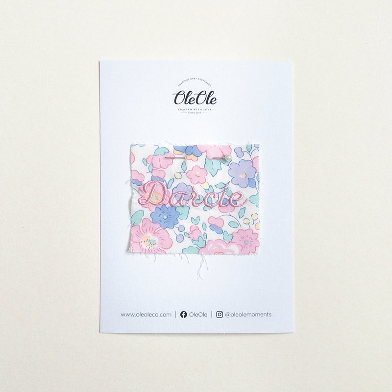 Scalloped Baby Bib  |  Liberty Betsy Cotton Candy