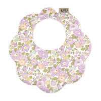 Scalloped Baby Bib  |  Liberty Betsy Metallic Lilac