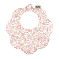 Scalloped Baby Bib  |  Liberty Betsy Soft Blush