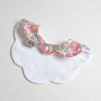 Scalloped Baby Bib  |  Liberty Betsy Pink