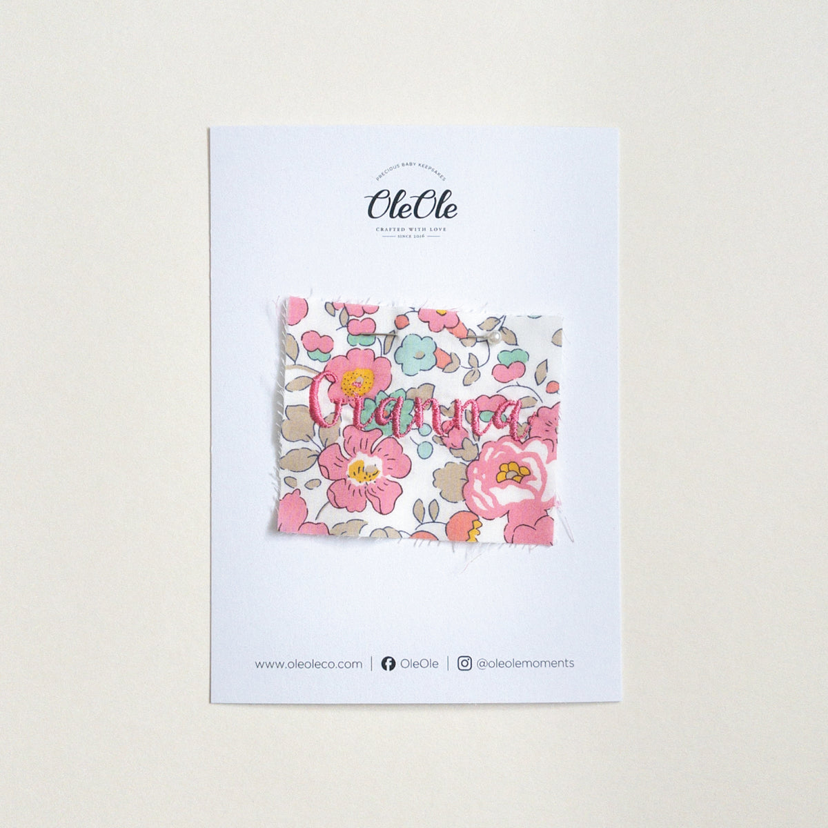 Scalloped Baby Bib  |  Liberty Betsy Pink