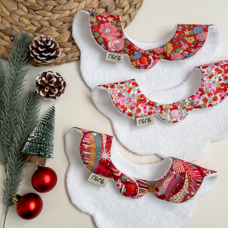 Scalloped Baby Bib  |  Liberty Betsy Star