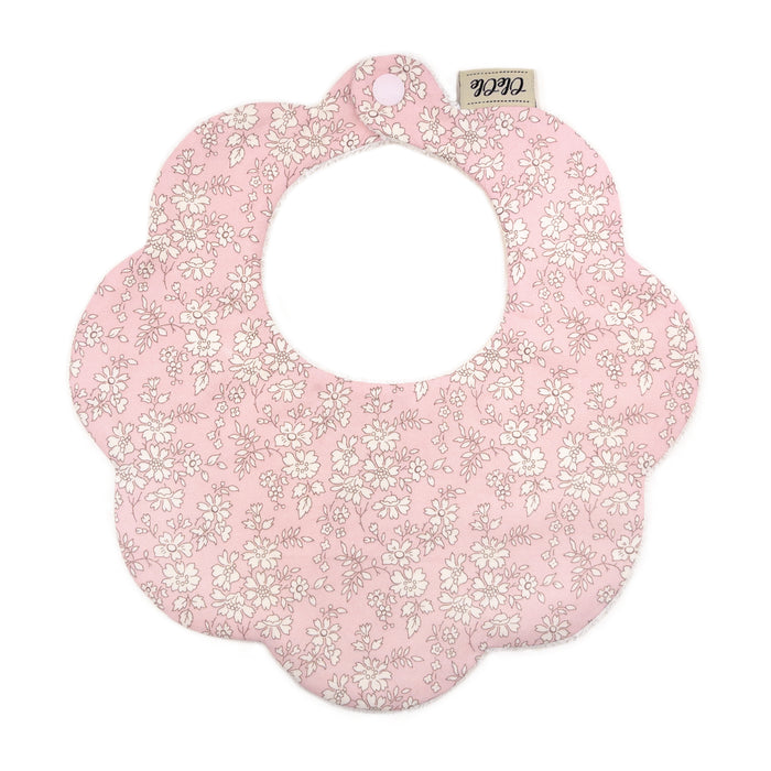Scalloped Baby Bib  |  Liberty Capel Blush