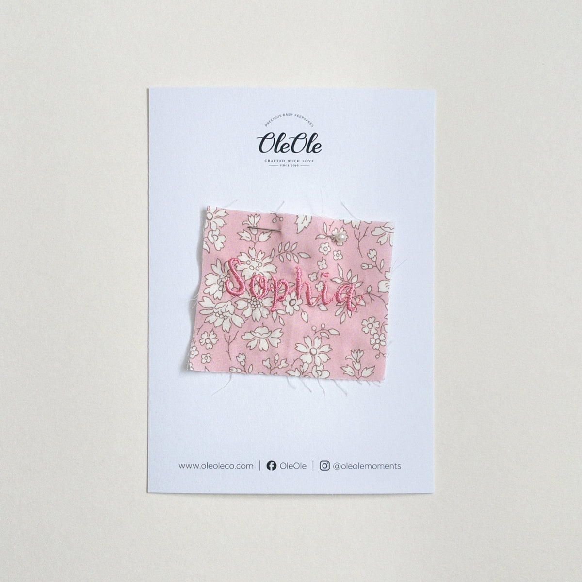 Scalloped Baby Bib  |  Liberty Capel Blush