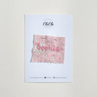 Scalloped Baby Bib  |  Liberty Capel Blush