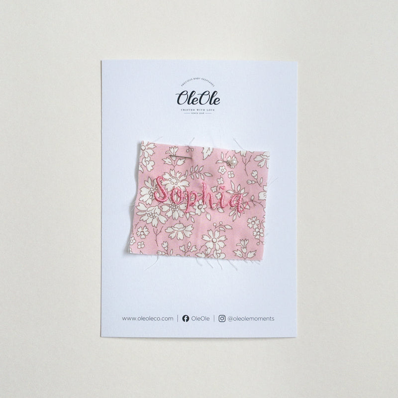 Scalloped Baby Bib  |  Liberty Capel Blush