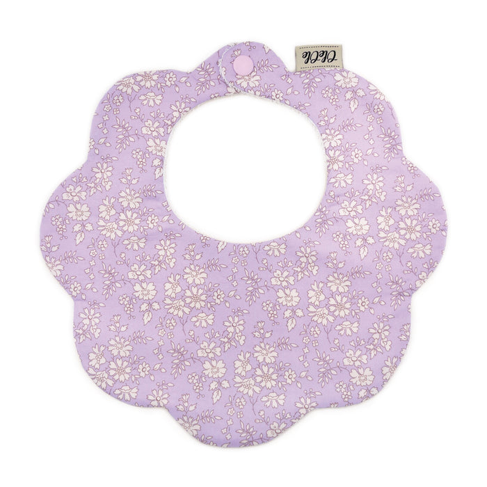 Scalloped Baby Bib  |  Liberty Capel Lilac