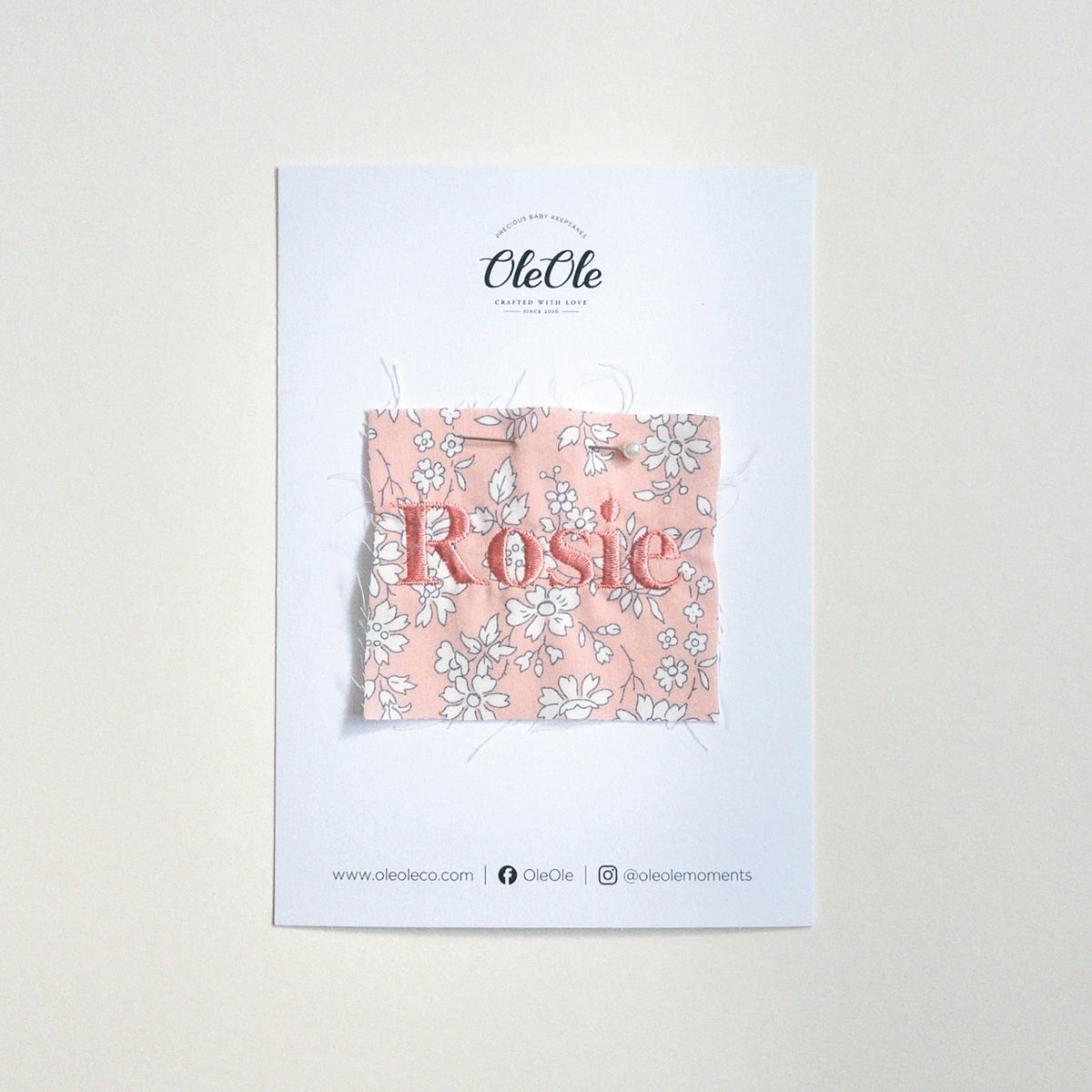 Scalloped Baby Bib  |  Liberty Capel Peach