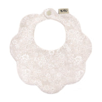 Scalloped Baby Bib  |  Liberty Emily Balle Greige