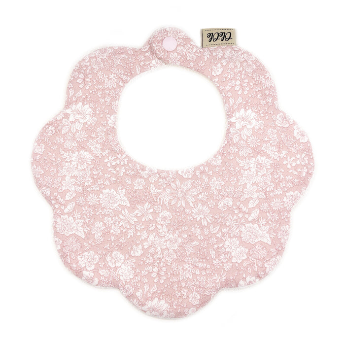 Scalloped Baby Bib  |  Liberty Emily Balle Rose
