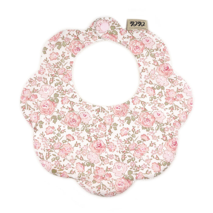 Scalloped Baby Bib  |  Liberty Felicite Soft Blush