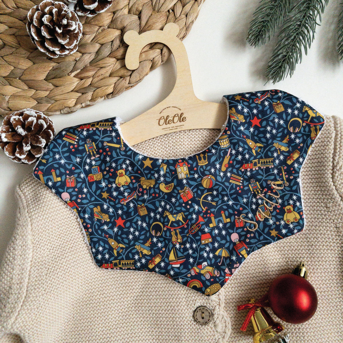 Starry Baby Bib  |  Liberty Magical Forest