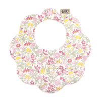 Scalloped Baby Bib  |  Liberty Mamie Pink