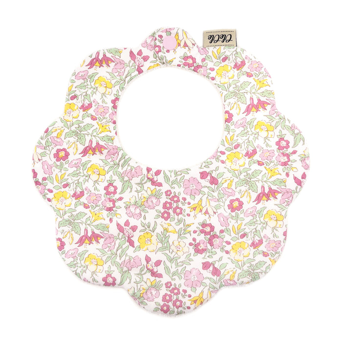 Scalloped Baby Bib  |  Liberty Mamie Pink