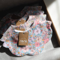Scalloped Baby Bib  |  Liberty Meadow Song