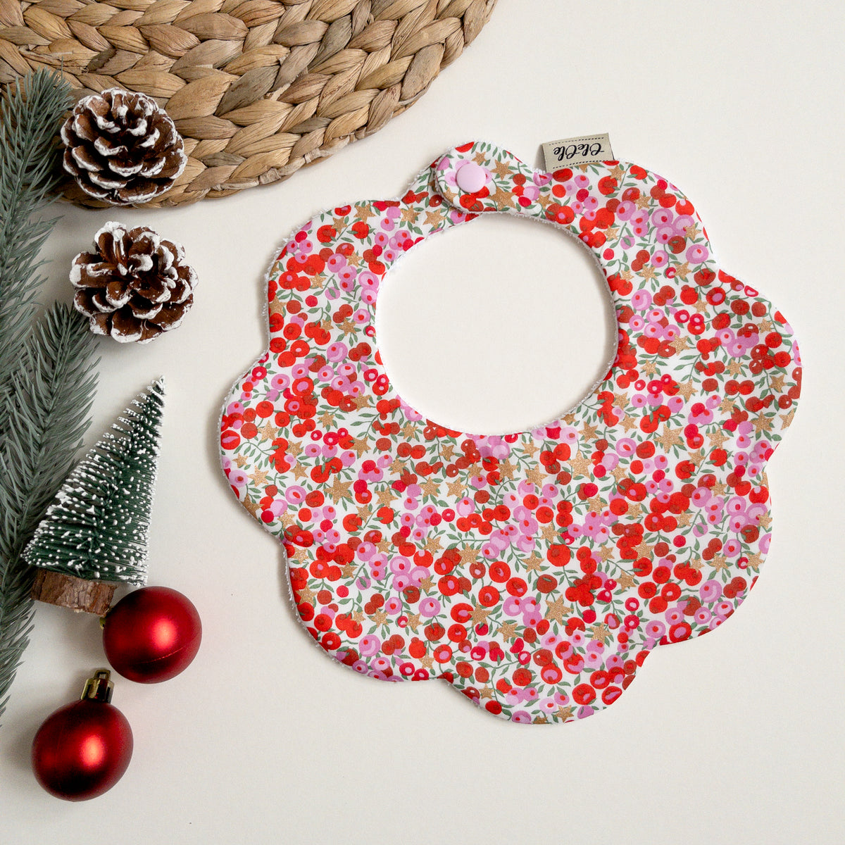 Scalloped Baby Bib  |  Liberty Wiltshire Star