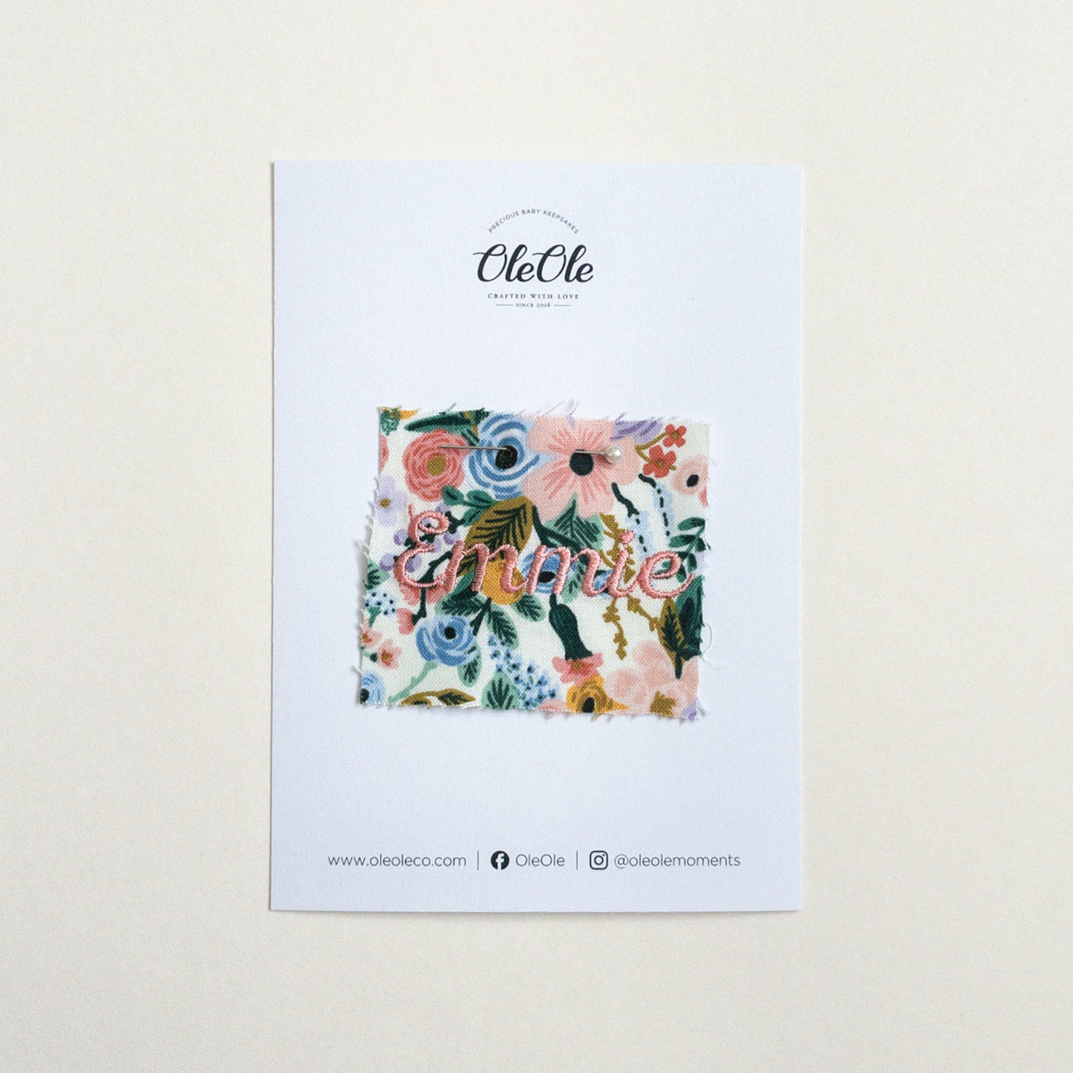 Scalloped Baby Bib  |  Rifle Paper Garden Party Ivory