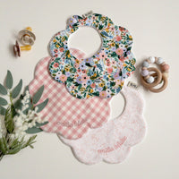 Scalloped Baby Bib  |  Rifle Paper Garden Party Ivory