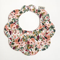 Scalloped Baby Bib  |  Rifle Paper Garden Party Rose