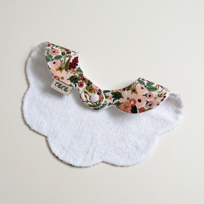 Scalloped Baby Bib  |  Rifle Paper Garden Party Rose