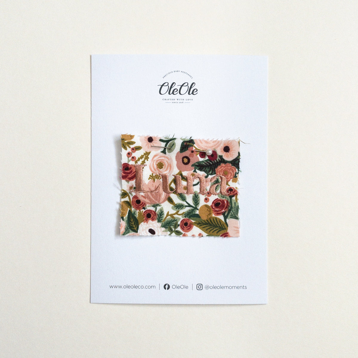Scalloped Baby Bib  |  Rifle Paper Garden Party Rose