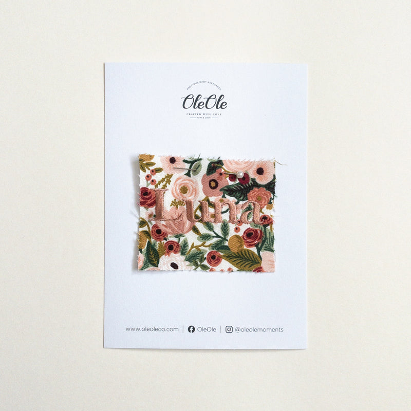 Scalloped Baby Bib  |  Rifle Paper Garden Party Rose