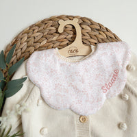 Scalloped Baby Bib  |  Rifle Paper Blush lace